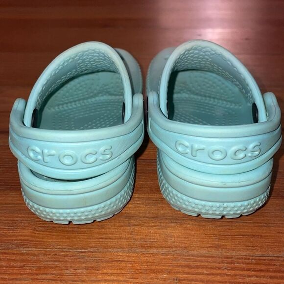 Crocs Green Blue Classic Clog Slip-on Shoe Unisex Toddler Size C5 Comfort Casual - Picture 5 of 12